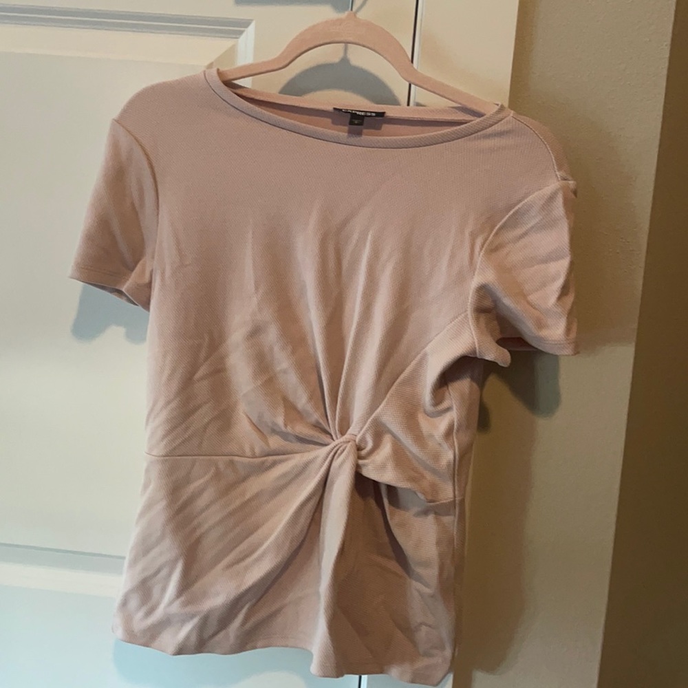 Express Small Pink Peplum Blouse